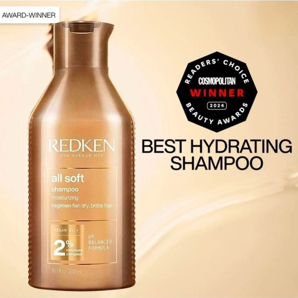 REDKEN All Soft Shampoo & Conditioner for Dry Damaged with Hair Argan Oil